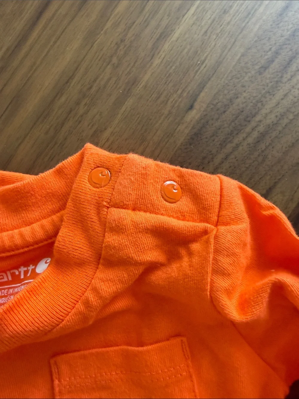 NWOT Carhartt  Orange Long Sleeve Baby Bodysuit (2-Pack) 6 mo